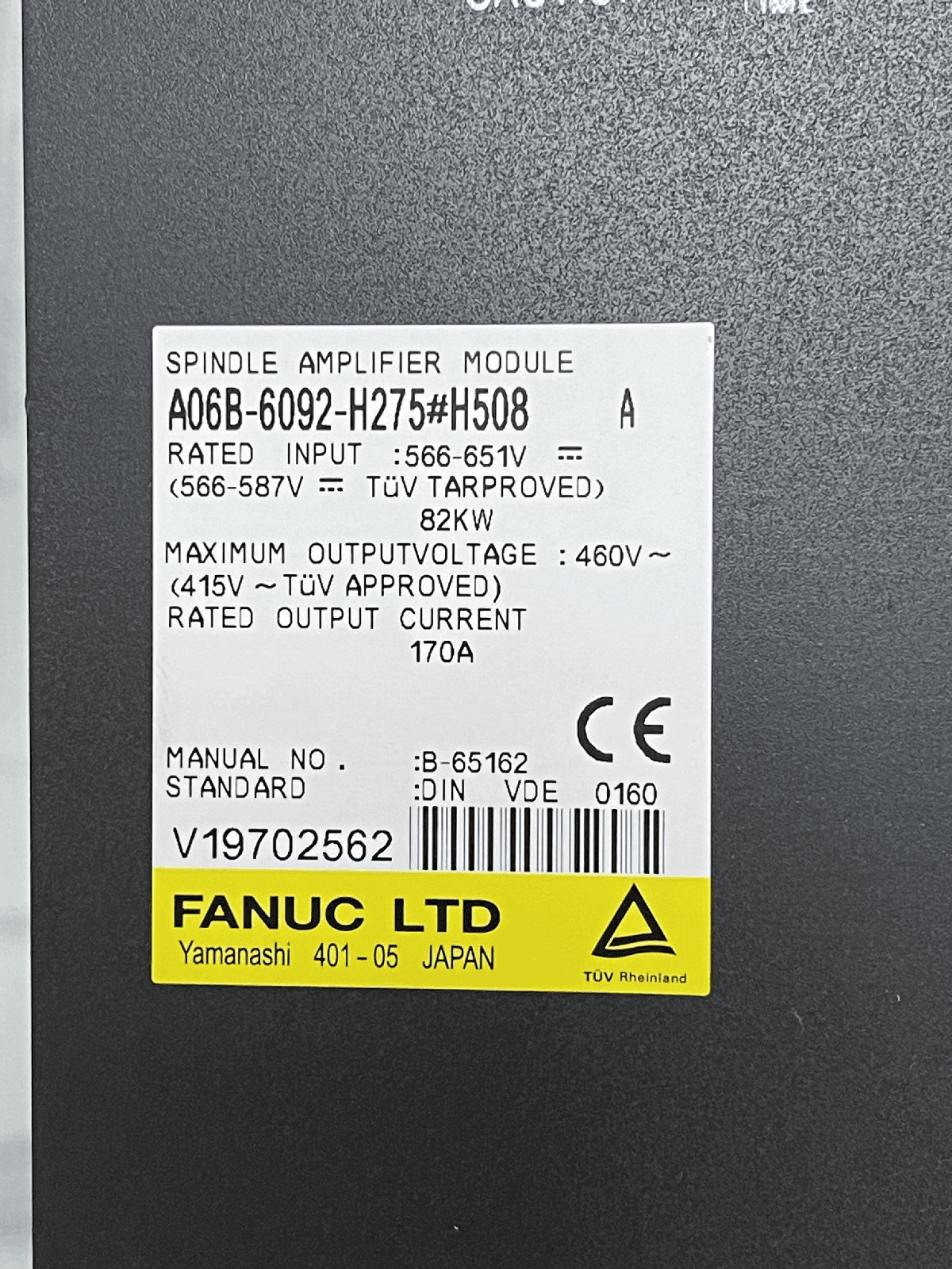 A06B-6092-H275#H508 FANUC A06B-6092-H275#H508 Spindle Amplifier / Drive - View 7 | CNC Spare Part